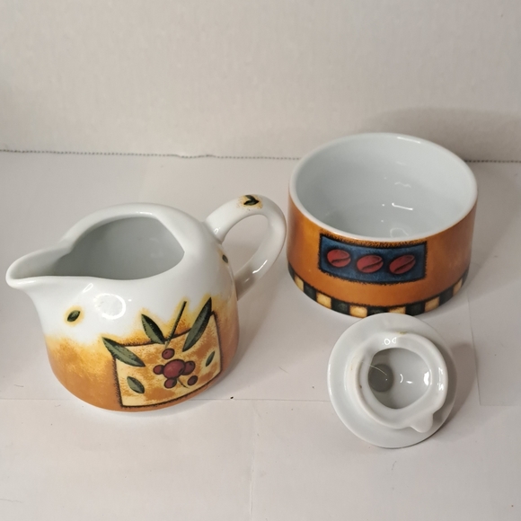 Stackable Coffee Creamer Sugar Bowl French Midcentury Modern. - Picture 5 of 12